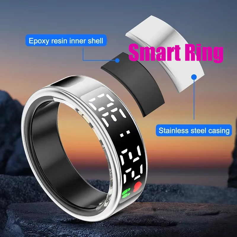 Blood Oxygen Monitor - Inteligentny pierścień monitorujący aktywność fizyczną, sen,